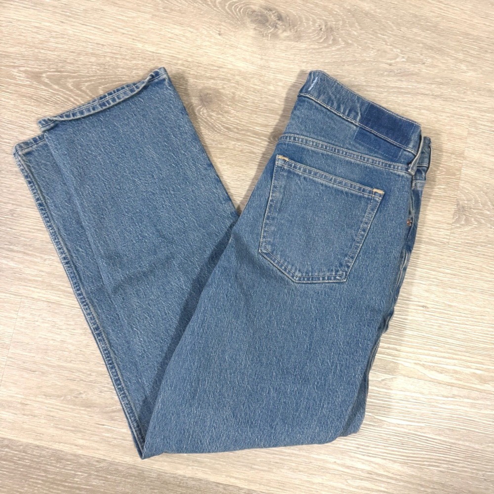 Abercrombie & Fitch Jeans Womens 26 Blue Mid Rise 90s Straight Leg Short Length